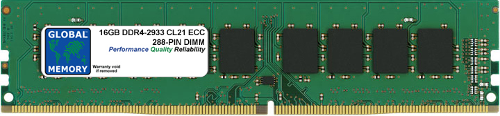 16GB DDR4 2933MHz PC4-23400 288-PIN ECC DIMM (UDIMM) MEMORY RAM FOR SERVERS/WORKSTATIONS/MOTHERBOARDS